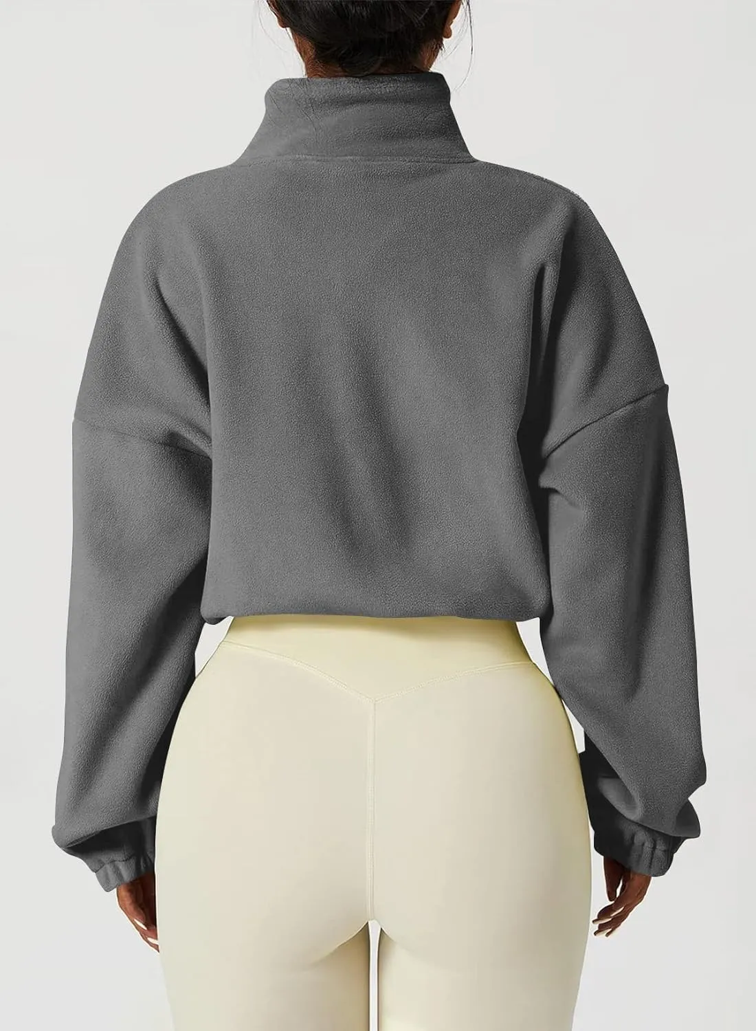 Womens Zip Up Hoodies Y2k Oversized Sweatshirts 2024 Fashion Fall Winter Clothes Fuzzy Fleece Long Sleeve Crop Coat