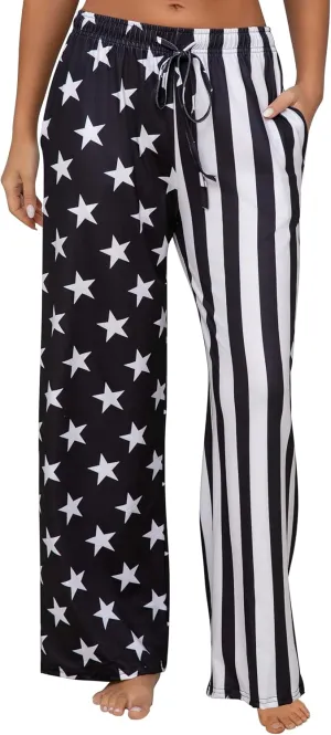 X-Image Women Comfy Casual Pajama Pants with Pockets & Drawstring