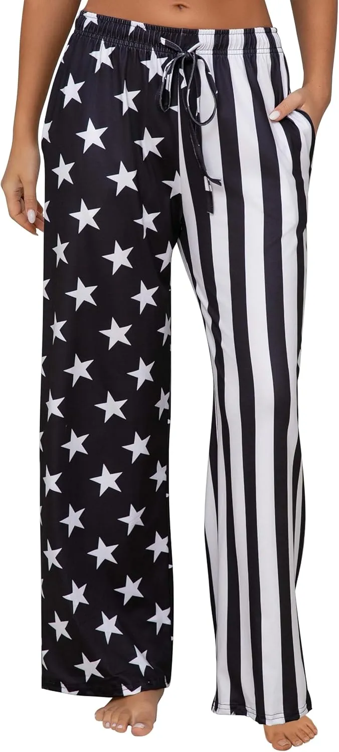 X-Image Women Comfy Casual Pajama Pants with Pockets & Drawstring
