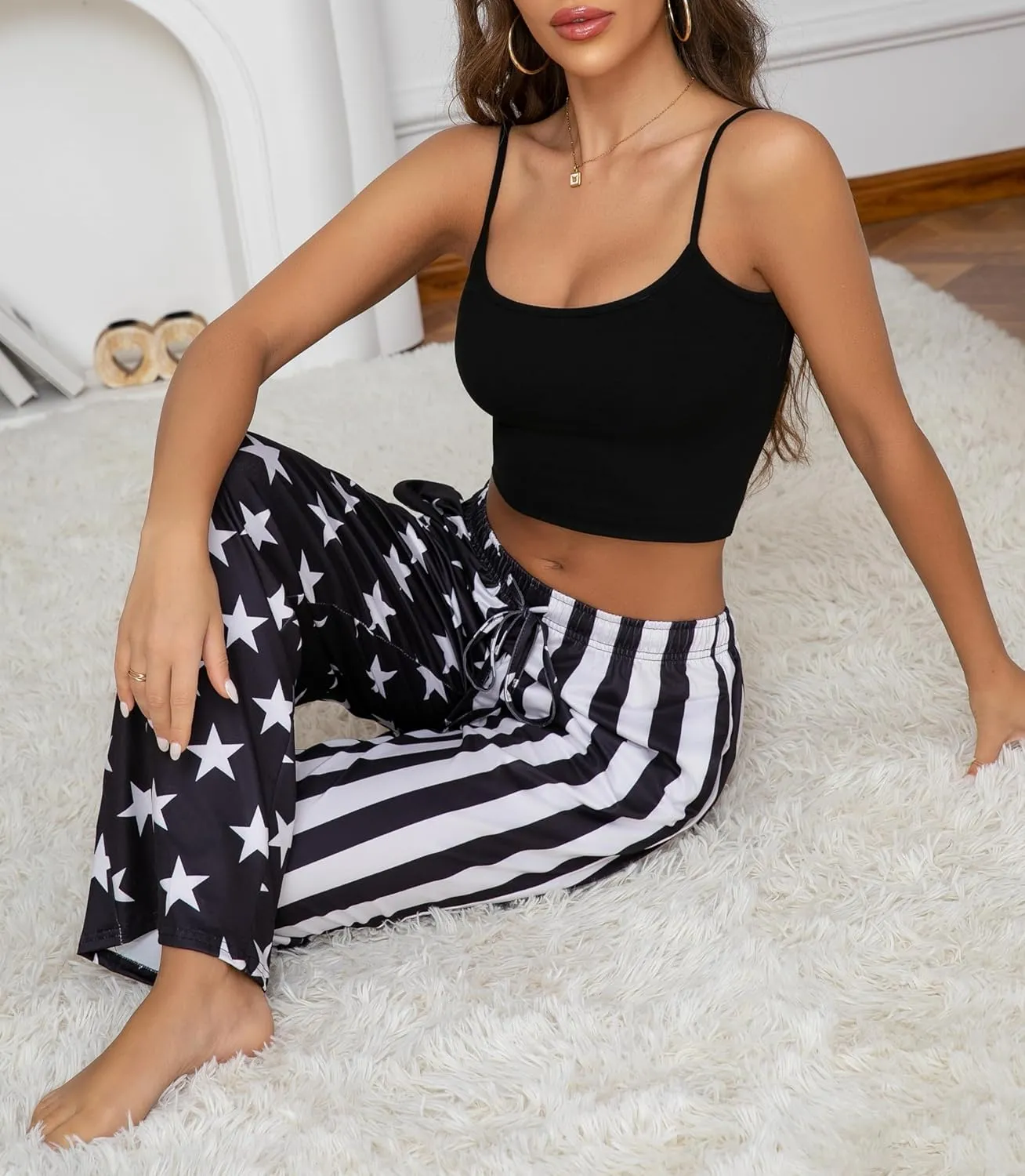 X-Image Women Comfy Casual Pajama Pants with Pockets & Drawstring