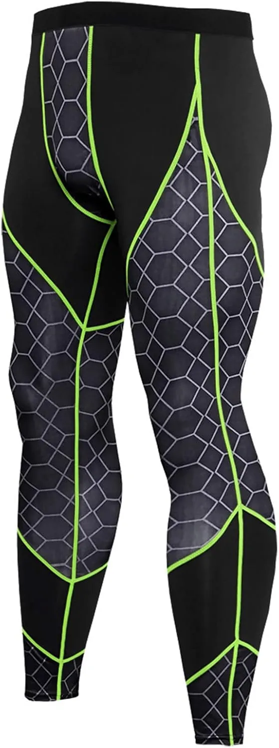 ZYXTIM Men's Compression Pants, Quick Dry Gym Workout Sports Running Tights Slim Fit Yoga Leggings with Pocket/Non-Pocket