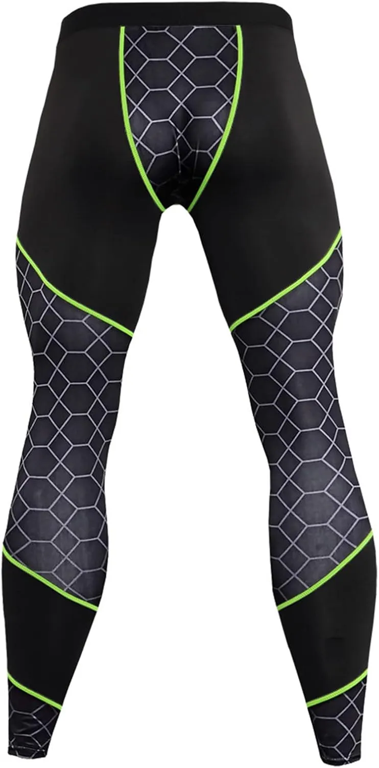 ZYXTIM Men's Compression Pants, Quick Dry Gym Workout Sports Running Tights Slim Fit Yoga Leggings with Pocket/Non-Pocket